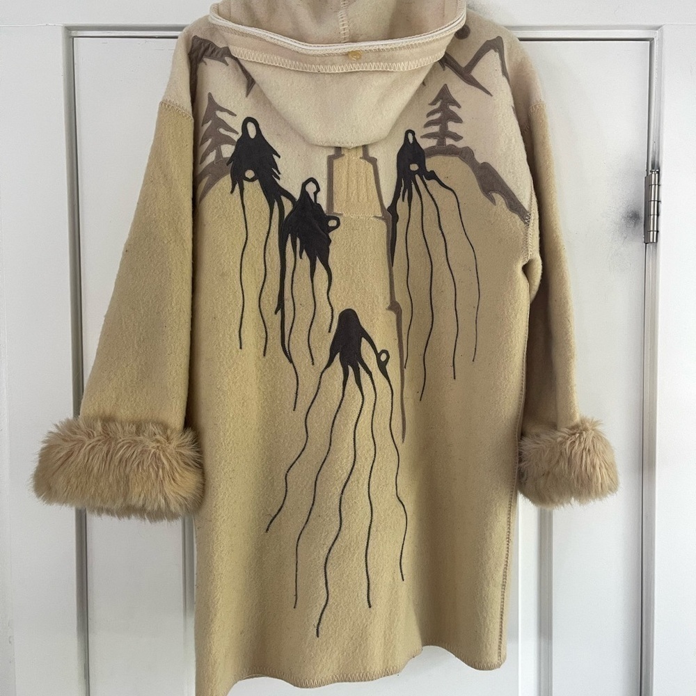Incredible Vintage Linda Lundstrom Laparka Tribal Wool Coat - P